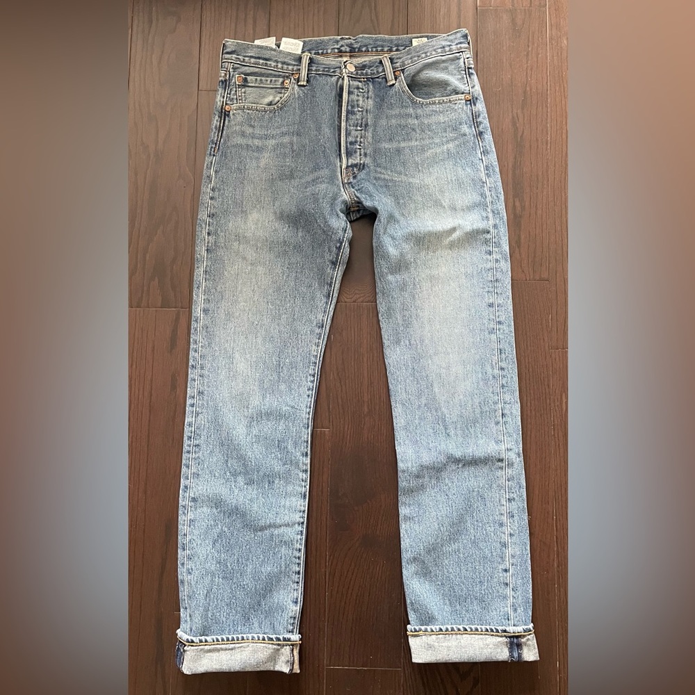 (Made in USA) Levi’s 501 White Oak Cone Denim Jeans